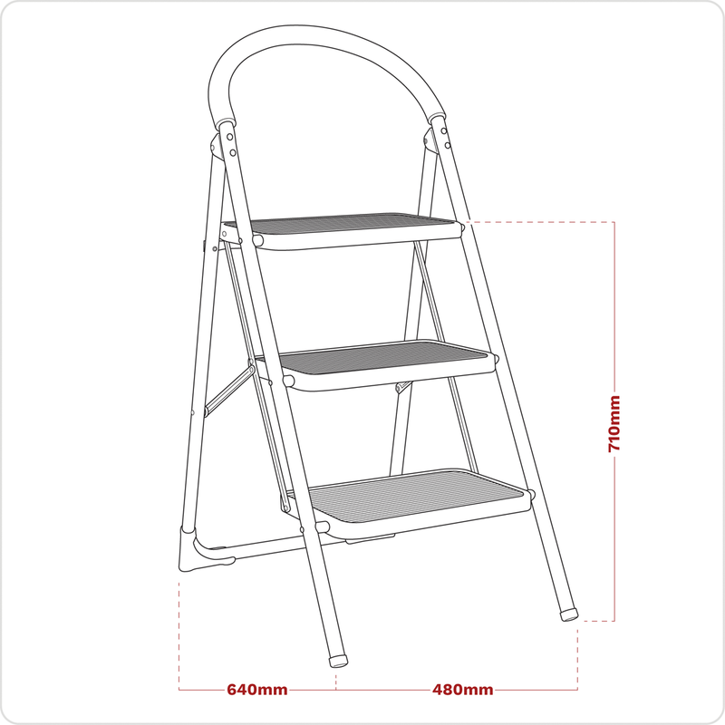 Sealey ASL23 3-Tread Step Stool 150kg Capacity - EN 14183 - additional view 9