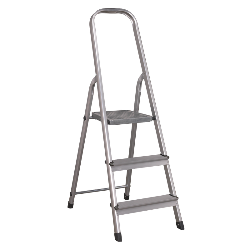 Sealey ASL3S Step Ladder 3-Tread Aluminium - EN 131