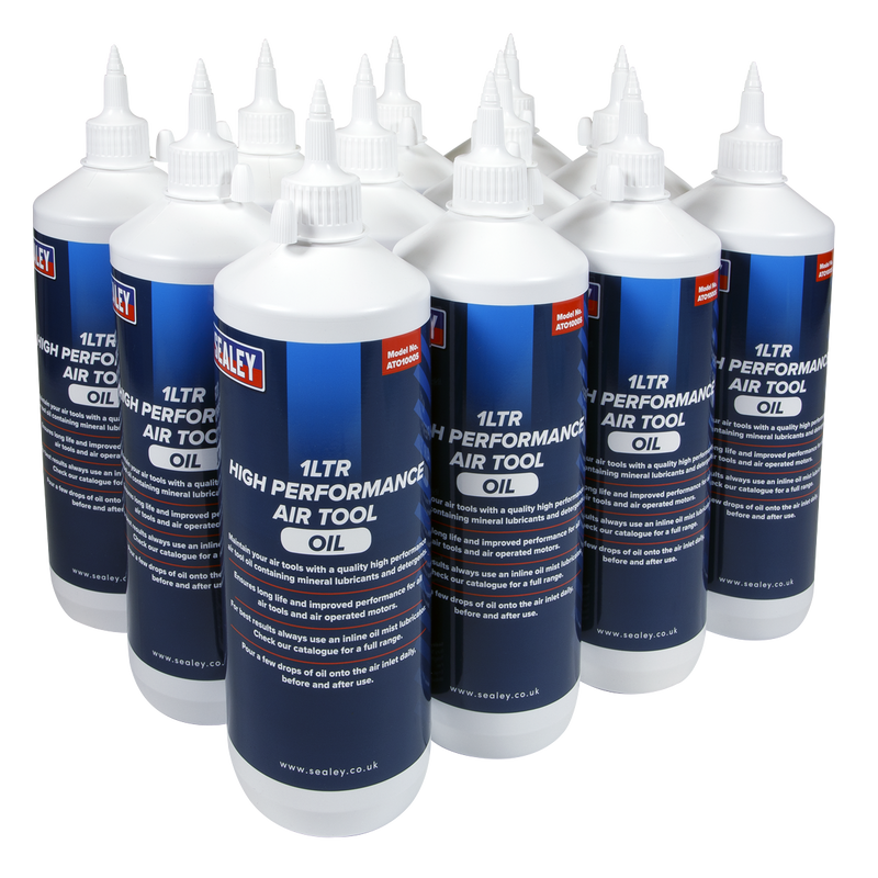 Sealey ATO/1000 Air Tool Oil 1L - Pack of 12