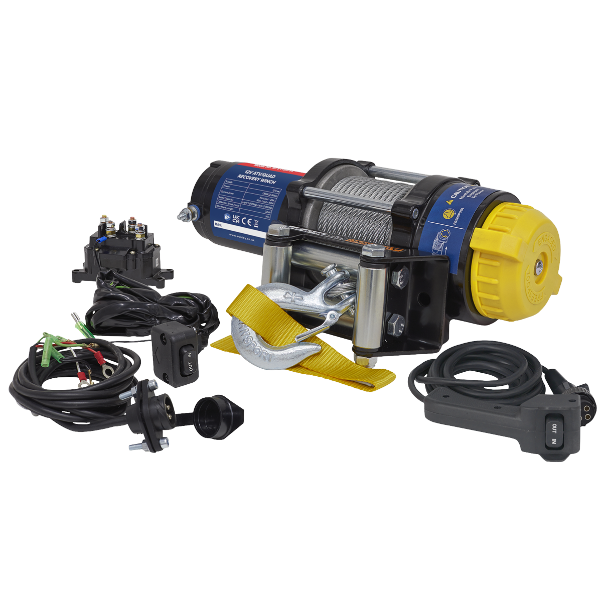 Sealey ATV1135 ATV/Quad Recovery Winch 1135kg (2500lb) Line Pull 12V - additional view 4