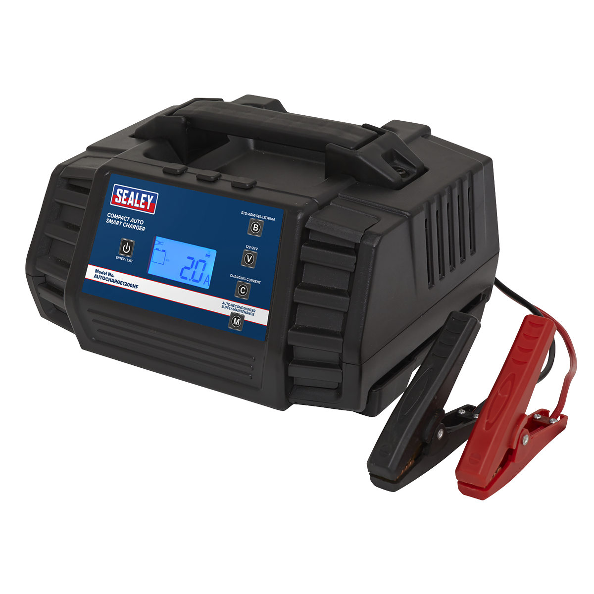 Sealey AUTOCHARGE1200HF 12/24V Compact Auto Smart Charger & Maintainer 12A - additional view 2