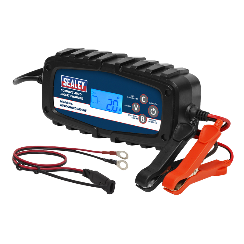 Sealey AUTOCHARGE400HF 6/12V Compact Auto Smart Charger & Maintainer 4A - additional view 2