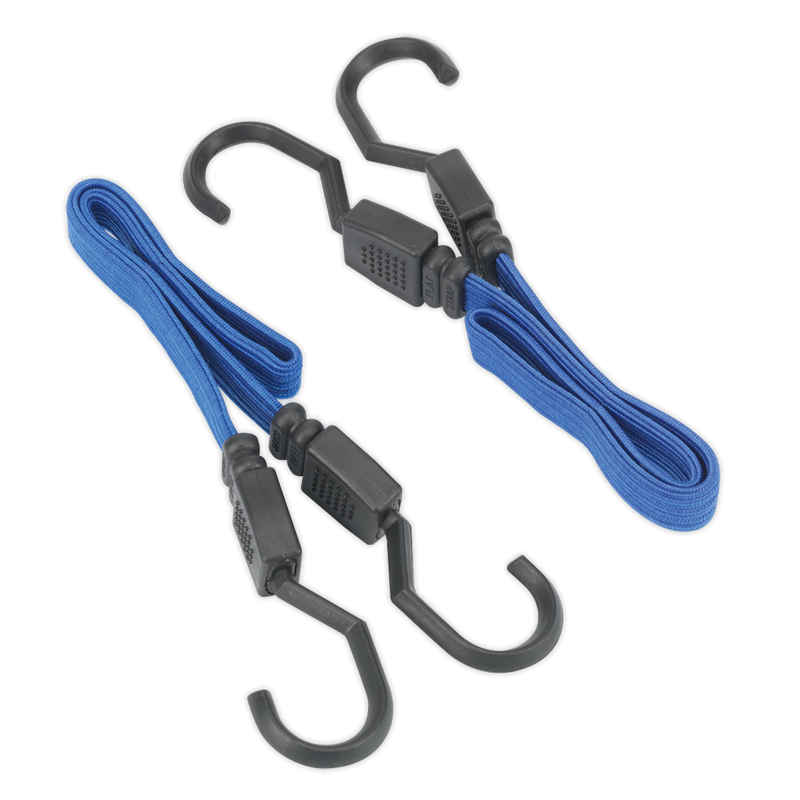 Sealey BCS15 Flat Bungee Cord Set 460mm 2pc