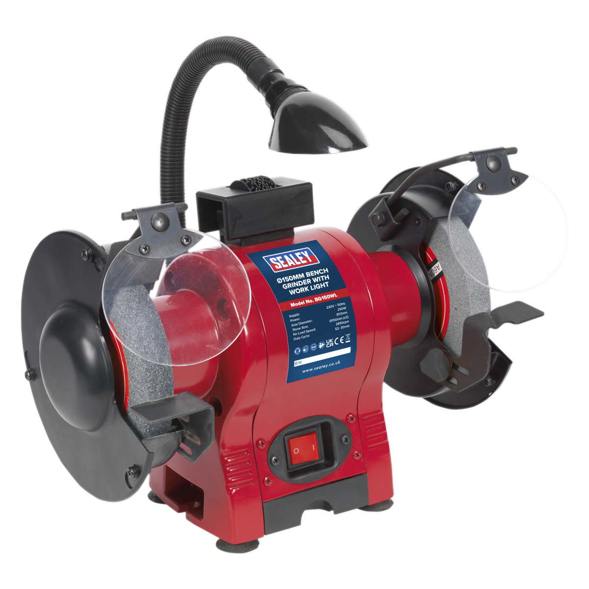 Sealey BG150WL 150mm Bench Grinder with Worklight 250W/230V