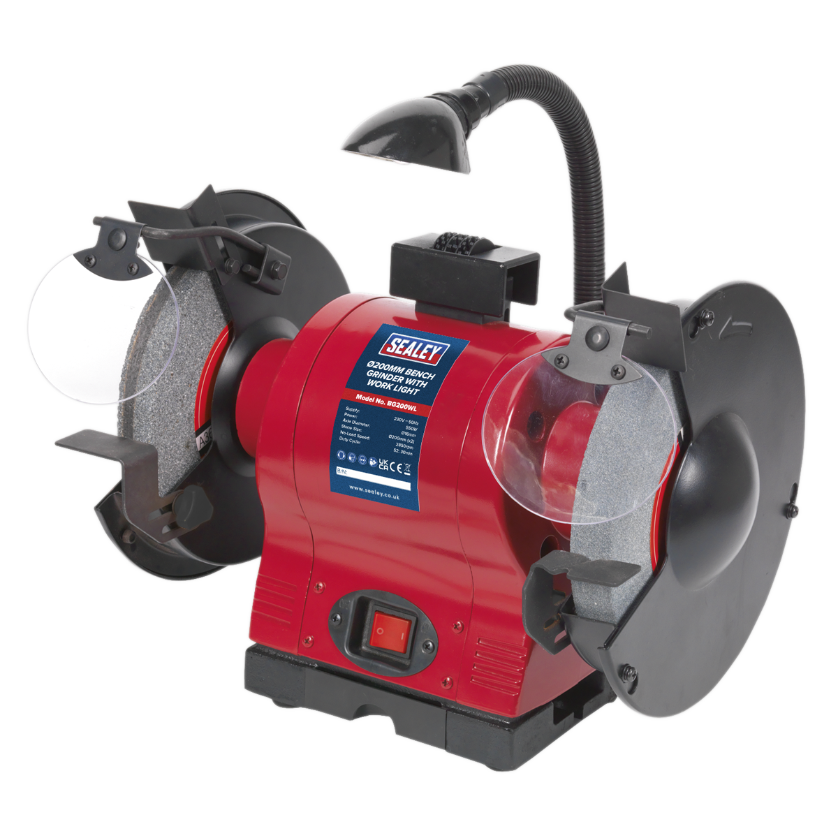 Sealey BG200WL 200mm Bench Grinder with Worklight 550W/230V - additional view 2