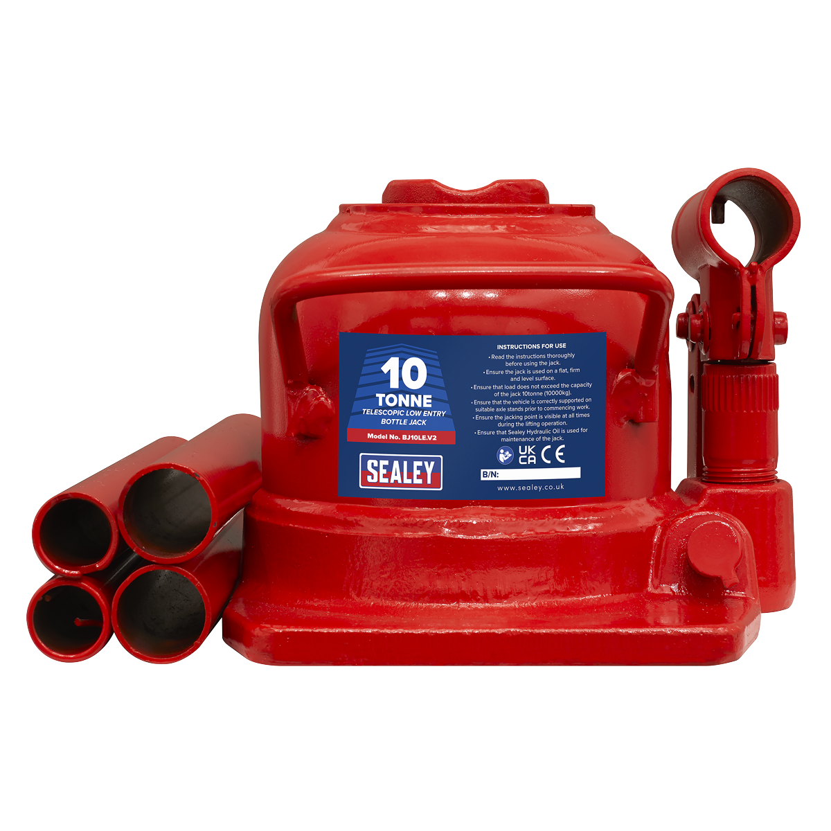 Sealey BJ10LE Low Profile Telescopic Bottle Jack 10 Tonne - additional view 7