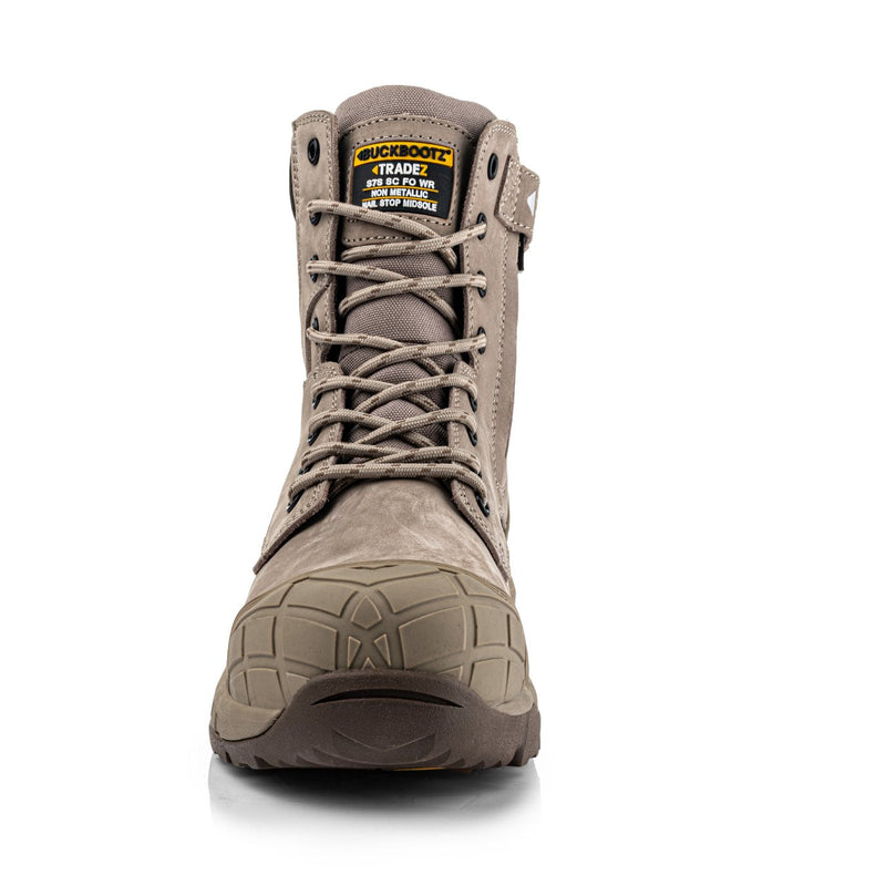 Buckbootz Blastz Tradez Waterproof High-Leg Lace/Zip Safety Boots