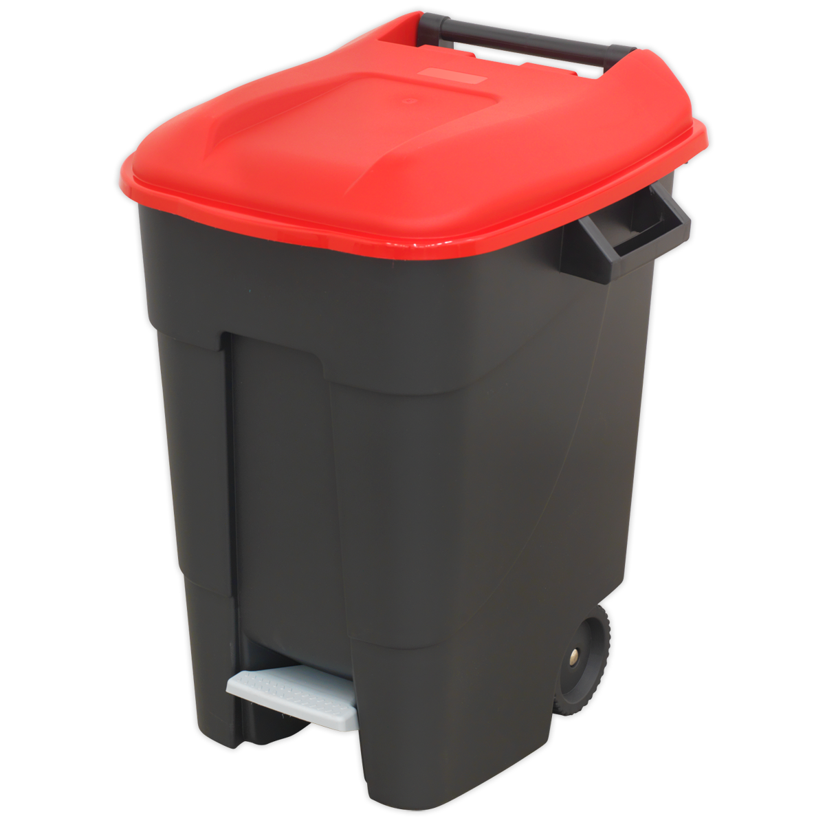 Sealey BM100PR Refuse/Wheelie Bin with Foot Pedal 100L - Red - additional view 2