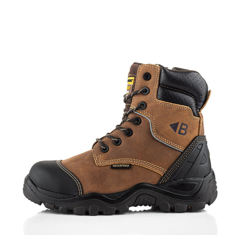 Buckbootz BSH008 Buckshot Waterproof High-Leg Lace/Zip Safety Boots