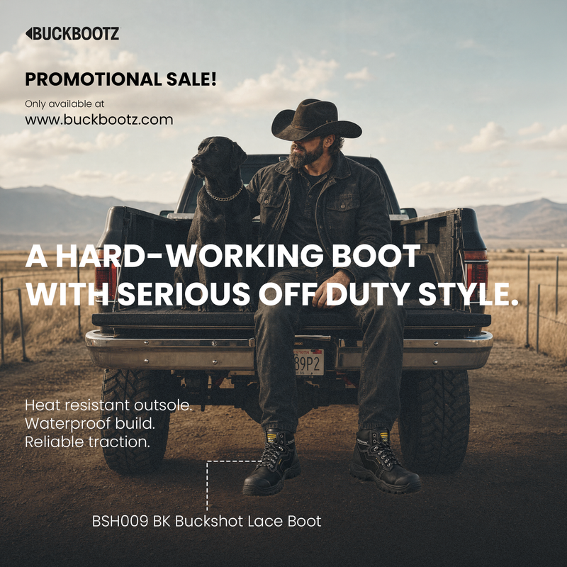 Buckbootz BSH009 Buckshot Waterproof Safety Lace Boots
