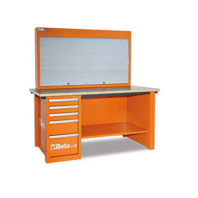 Beta Mastercargo Workbench With Tool Storage Board And 5-Drawer Cabinet - C57SA - C57S/A-O