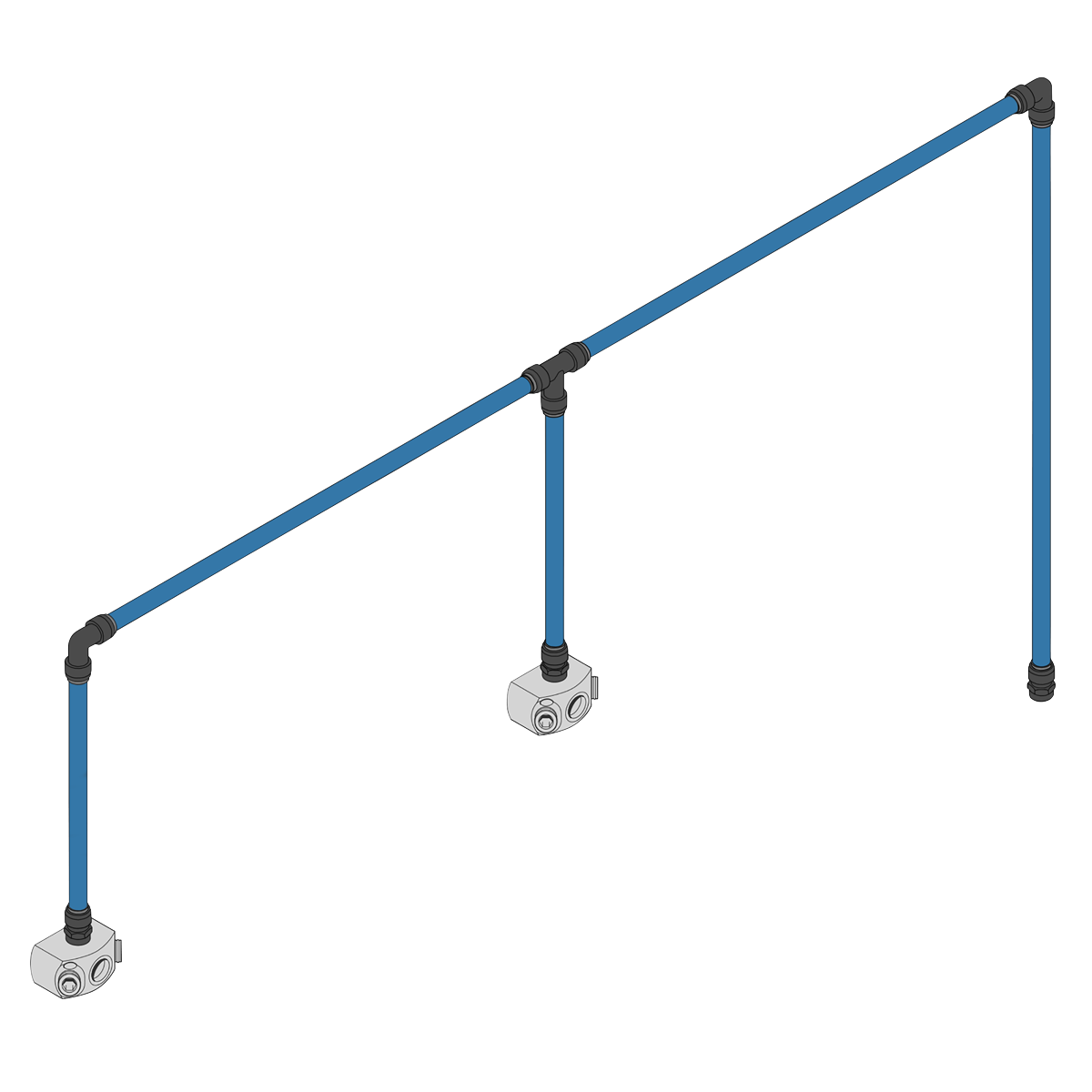 Sealey CASKIT228 John Guest® 12m 2-Drop Air Supply System Kit 28mm