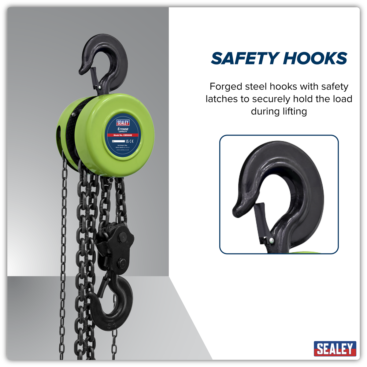 Sealey CB5000E 3m Chain Block 5 Tonne - additional view 2