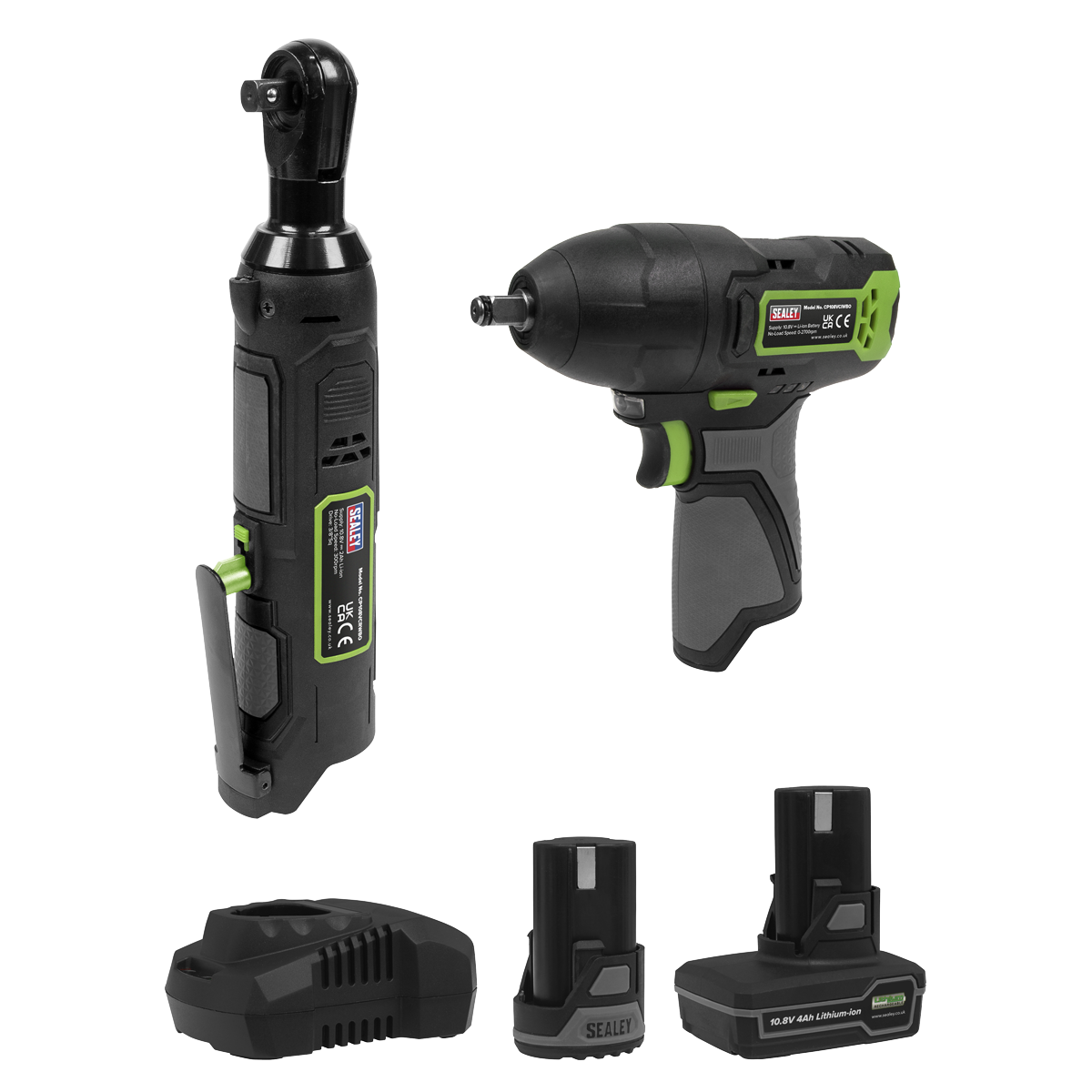Sealey CP108VCOMBO6EU 2 x SV10.8 Series Cordless Power Tool Kit 10.8V - 2 Batteries & Euro Plug - additional view 5
