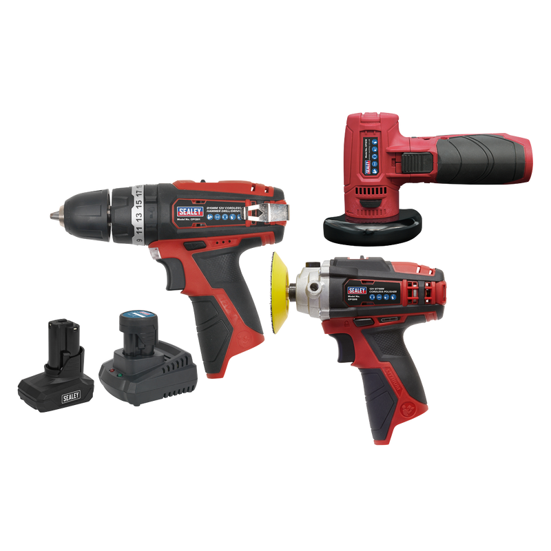 Sealey CP1200COMBO7 3 x SV12 Series Cordless Power Tool Kit 12V - 2 Batteries - additional view 9