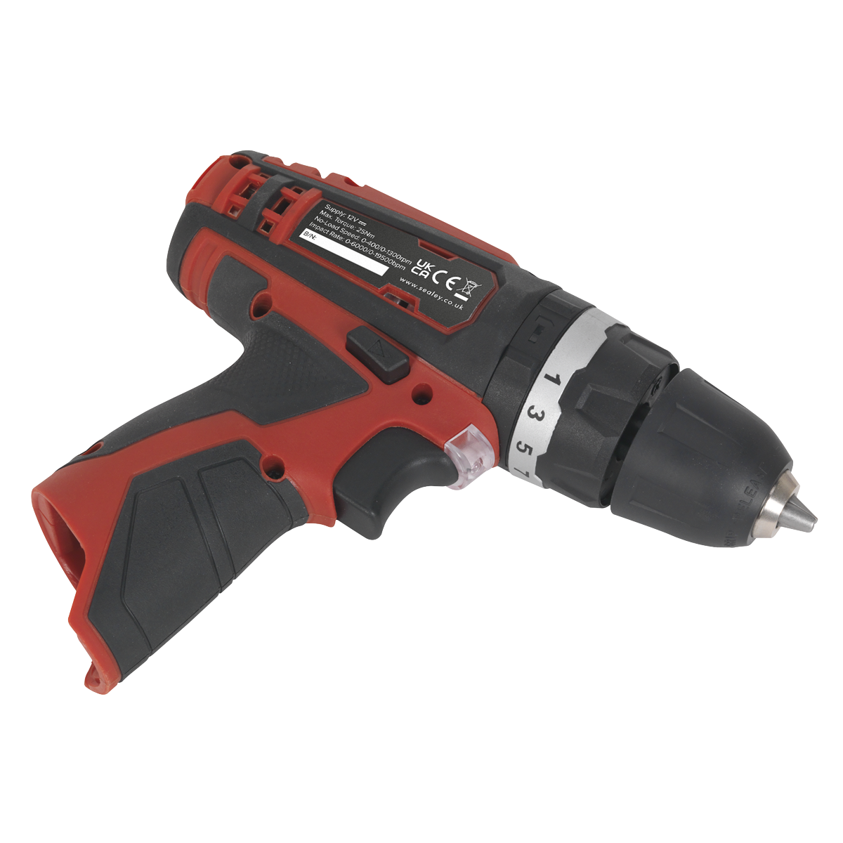 Sealey CP1201 SV12 Series 10mm Cordless Combi Drill 12V - Body Only - additional view 7