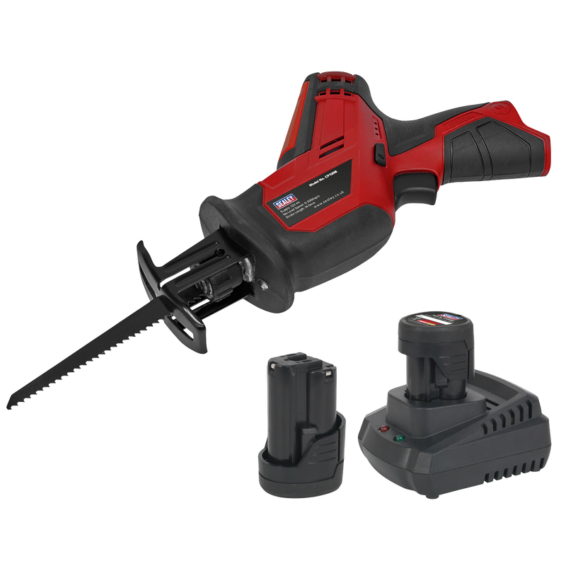 Sealey CP1208KIT SV12 Series Cordless Reciprocating Saw Kit 12V 2Ah - 2 Batteries