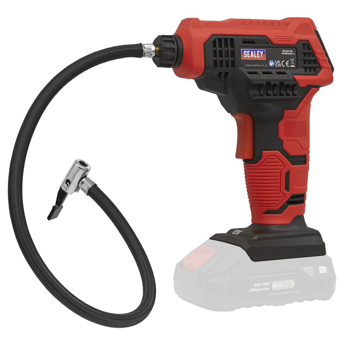 Sealey CP20VAPKIT1 SV20 Series Cordless Tyre Inflator Kit 20V 2Ah - additional view 5