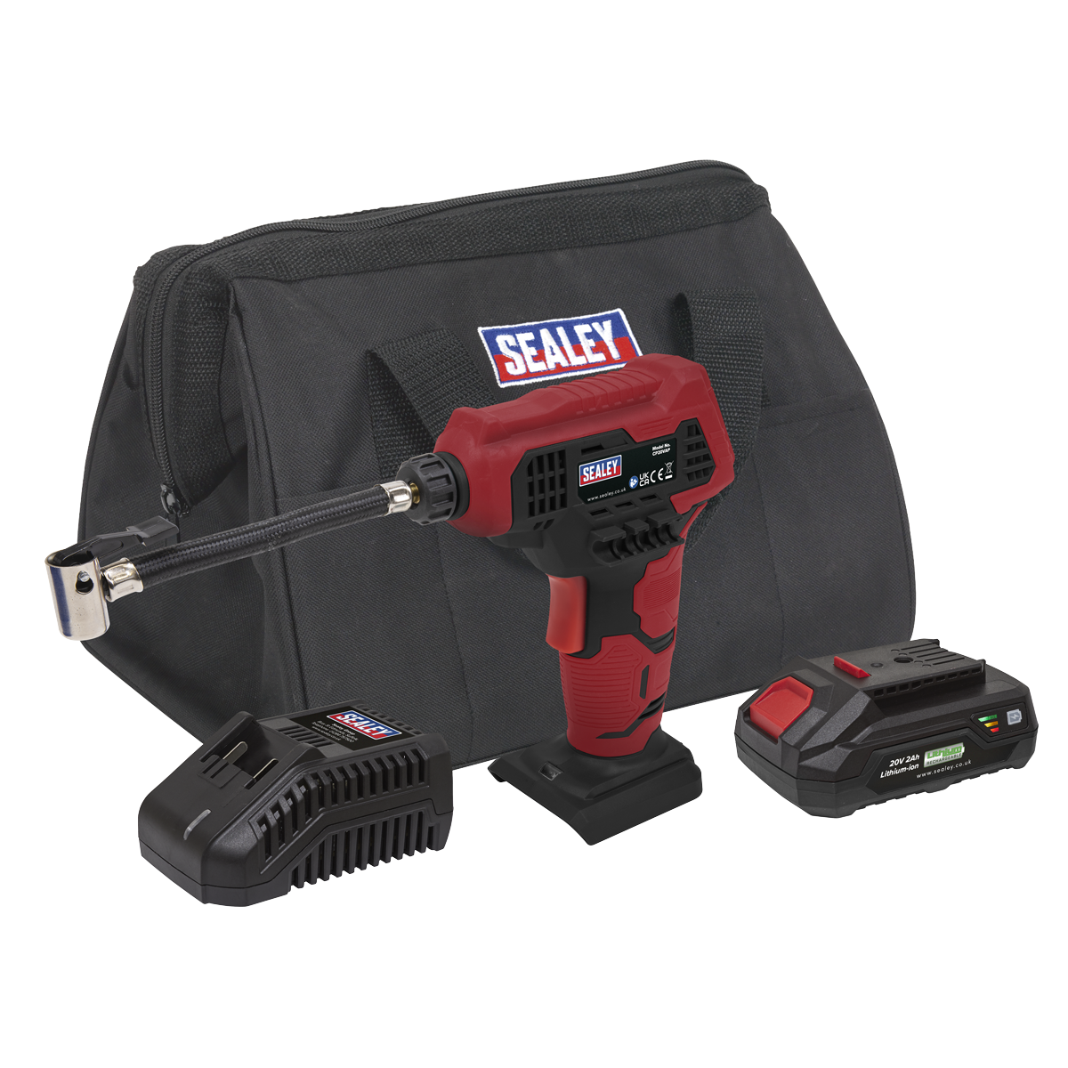 Sealey CP20VAPKIT1 SV20 Series Cordless Tyre Inflator Kit 20V 2Ah