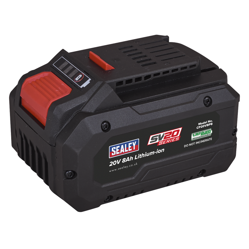 Sealey CP20VBP8 SV20 Series Power Tool Battery 20V 8Ah - additional view 2