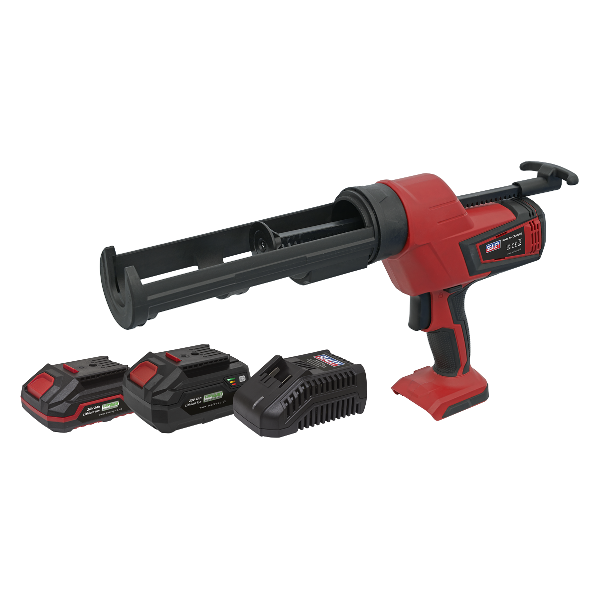 Sealey CP20VCGKIT SV20 Series 310ml Cordless Caulking Gun Kit 20V - 2 Batteries - additional view 3
