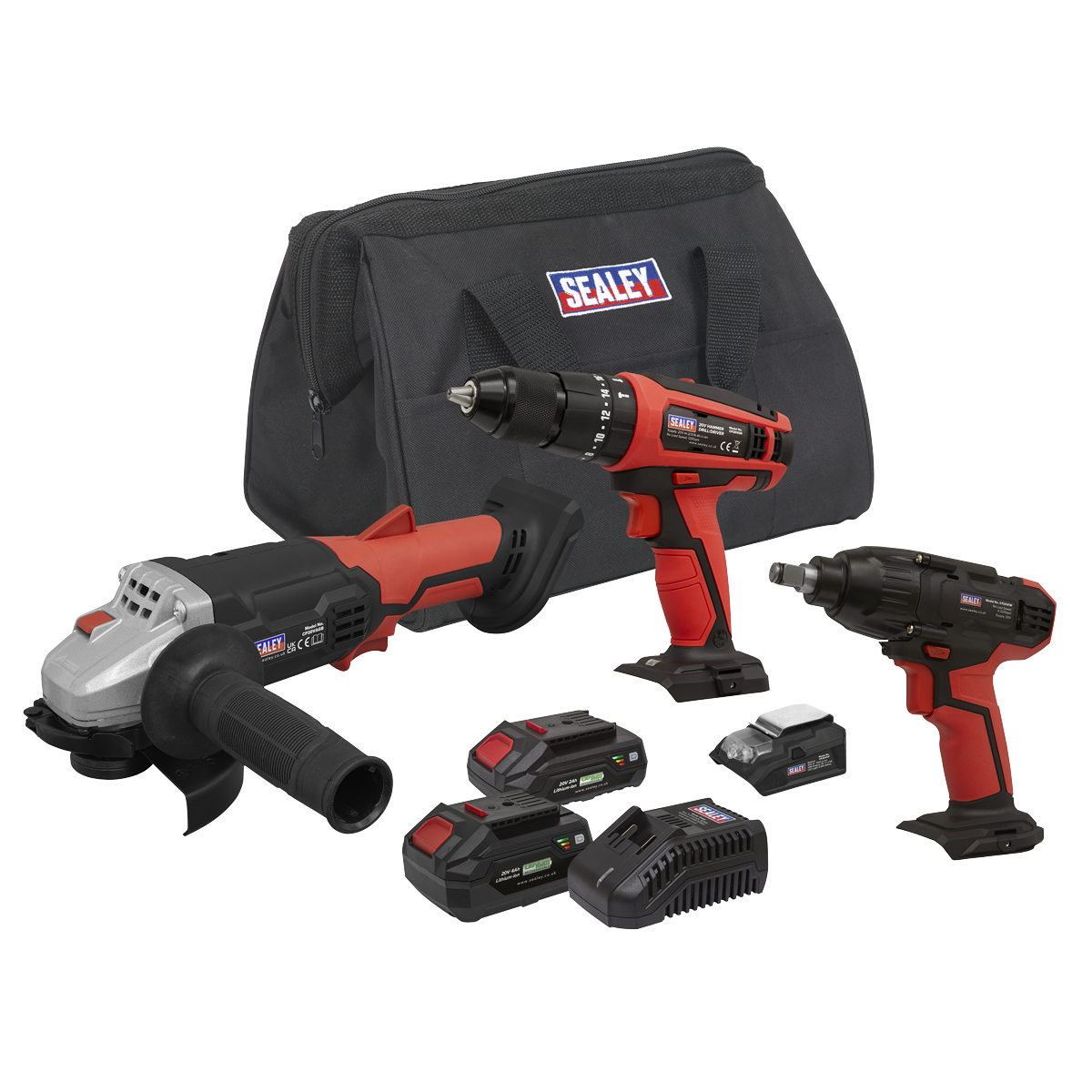 Sealey CP20VCOMBO1 3 x SV20 Series Cordless Tool Combo Kit 20V - 2 Batteries - additional view 3