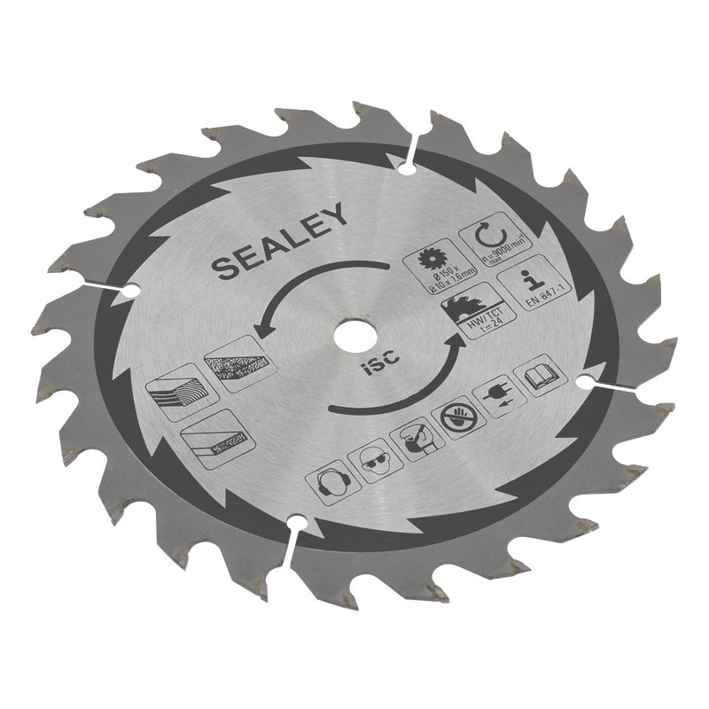 Sealey CP20VCS.03 150mm Cut-Off Saw Blade 1.6mm/10mm 24tpu