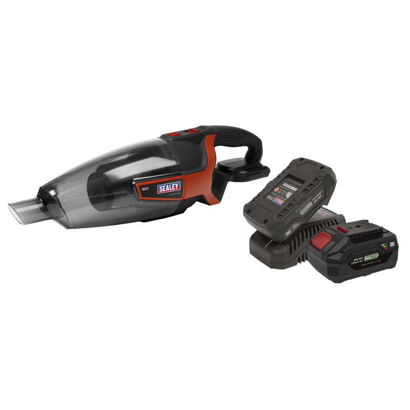 Sealey CP20VCVKIT SV20 Series 650ml Cordless Handheld Vacuum Cleaner Kit 20V - 2 Batteries - additional view 8