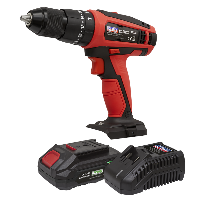 Sealey CP20VDDKIT1 SV20 Series 13mm Cordless Combi Drill Kit 20V 2Ah - additional view 3