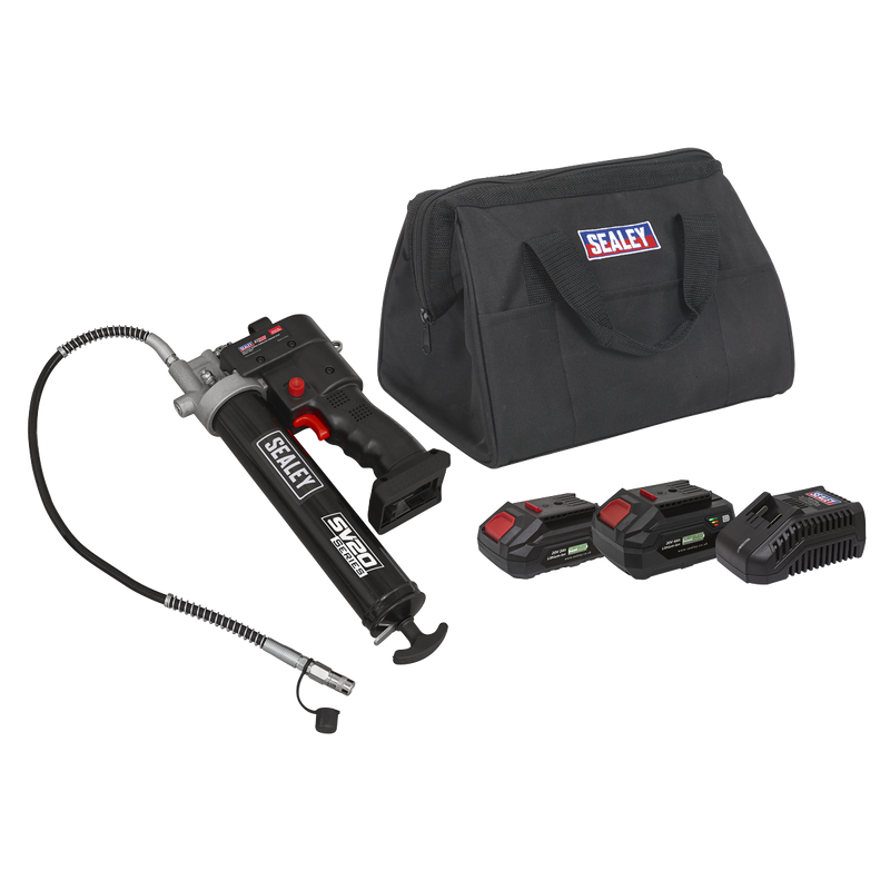 Sealey CP20VGRGKIT SV20 Series Cordless Grease Gun 20V - 2 Batteries