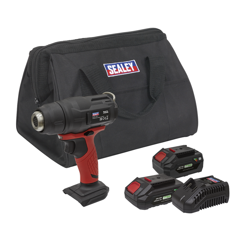 Sealey CP20VHGKIT2 SV20 Series Cordless Heat Gun Kit 20V - 2 Batteries