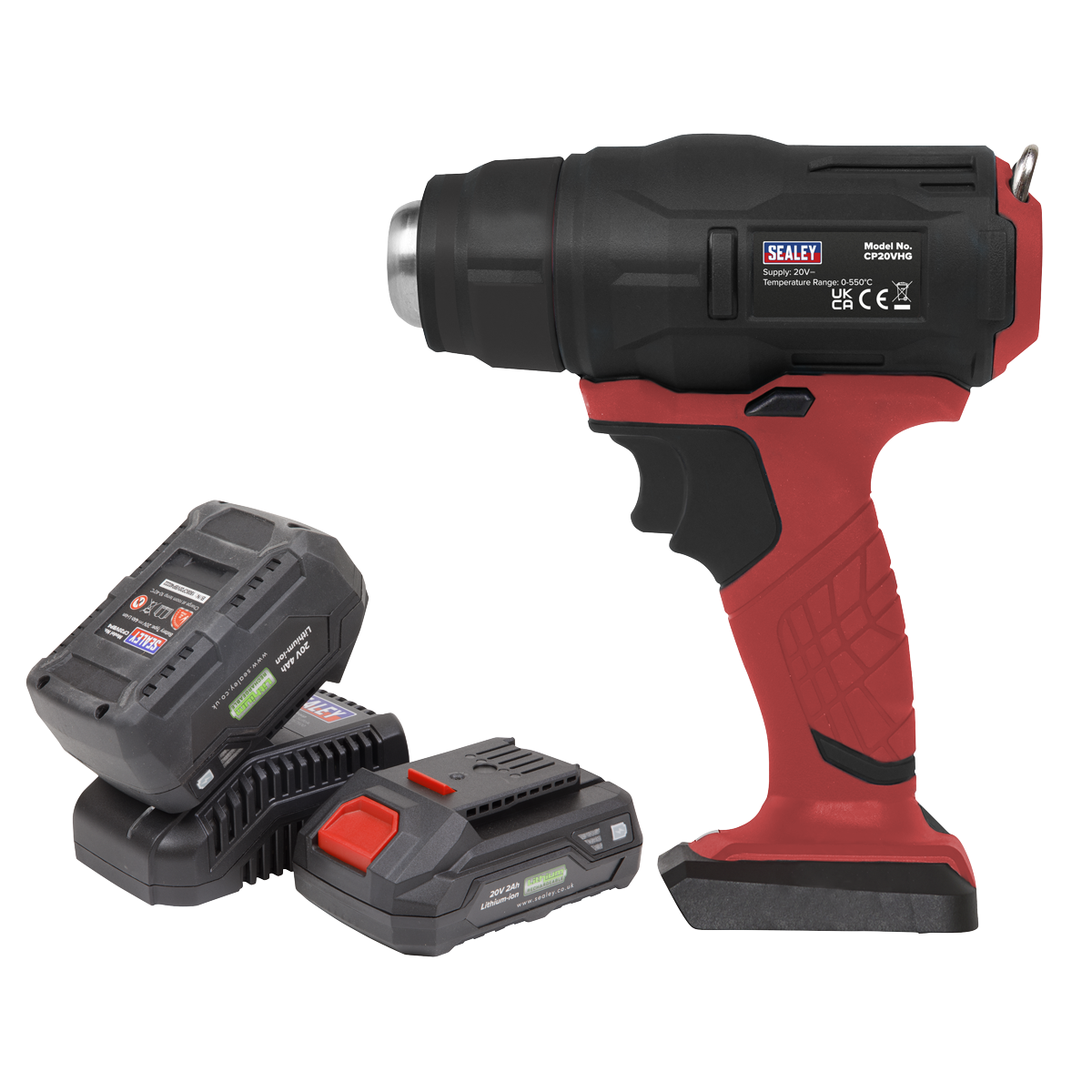 Sealey CP20VHGKIT2 SV20 Series Cordless Heat Gun Kit 20V - 2 Batteries - additional view 4