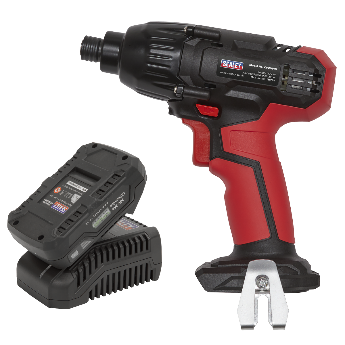 Sealey CP20VIDKIT1 SV20 Series 1/4"Hex Drive Cordless Impact Driver Kit 20V 2Ah - additional view 6