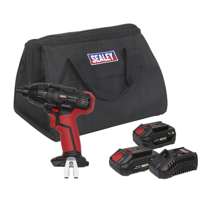 Sealey CP20VIDKIT SV20 Series 1/4"Hex Drive Cordless Impact Driver 20V - 2 Batteries