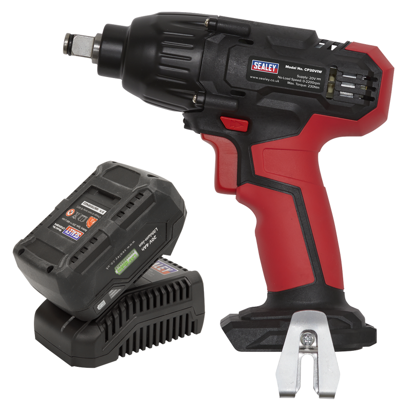 Sealey CP20VIWKIT1 SV20 Series 1/2"Sq Drive Cordless Impact Wrench Kit 20V 4Ah - 2 Batteries - additional view 3