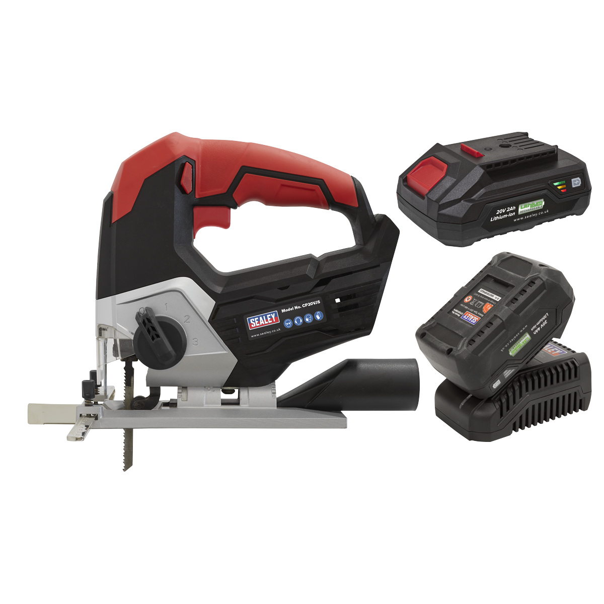 Sealey CP20VJSKIT SV20 Series Cordless Jigsaw Kit 20V - 2 Batteries - additional view 4