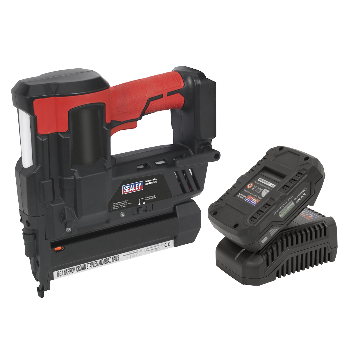 Sealey CP20VNGKIT1 SV20 Series Cordless Nail/Staple Gun Kit 18G 20V 2Ah - additional view 3