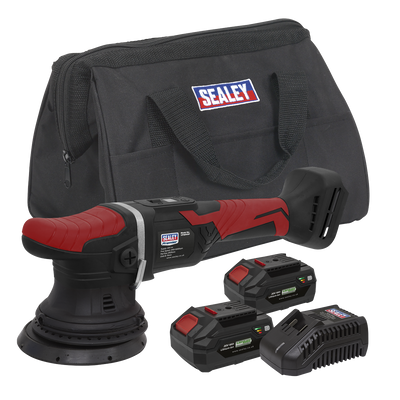 Sealey CP20VOPKIT2 Premier SV20 Series 125mm Cordless Orbital Polisher Kit 20V 4Ah - 2 Batteries