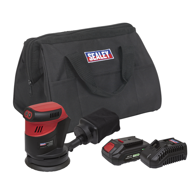 Sealey CP20VOSKIT1 SV20 Series 125mm Cordless Orbital Palm Sander 20V 2Ah