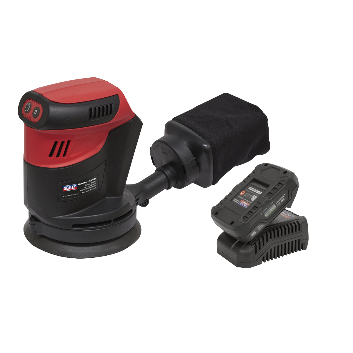 Sealey CP20VOSKIT1 SV20 Series 125mm Cordless Orbital Palm Sander 20V 2Ah - additional view 3