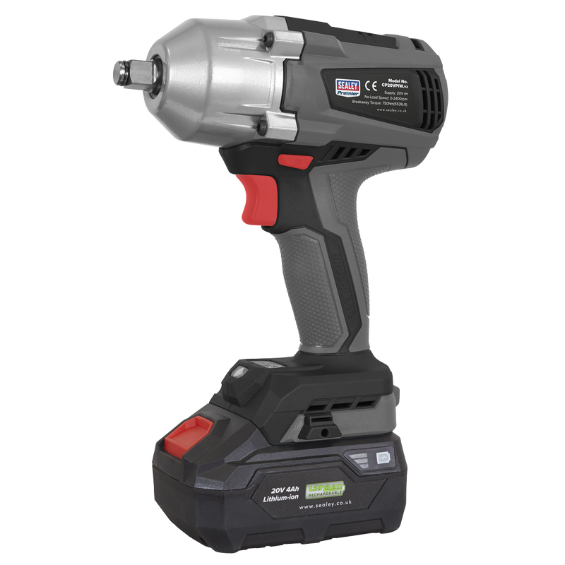 Sealey CP20VPIW Premier SV20 Series 1/2"Sq Drive Brushless Cordless Impact Wrench 20V - Body Only - additional view 9