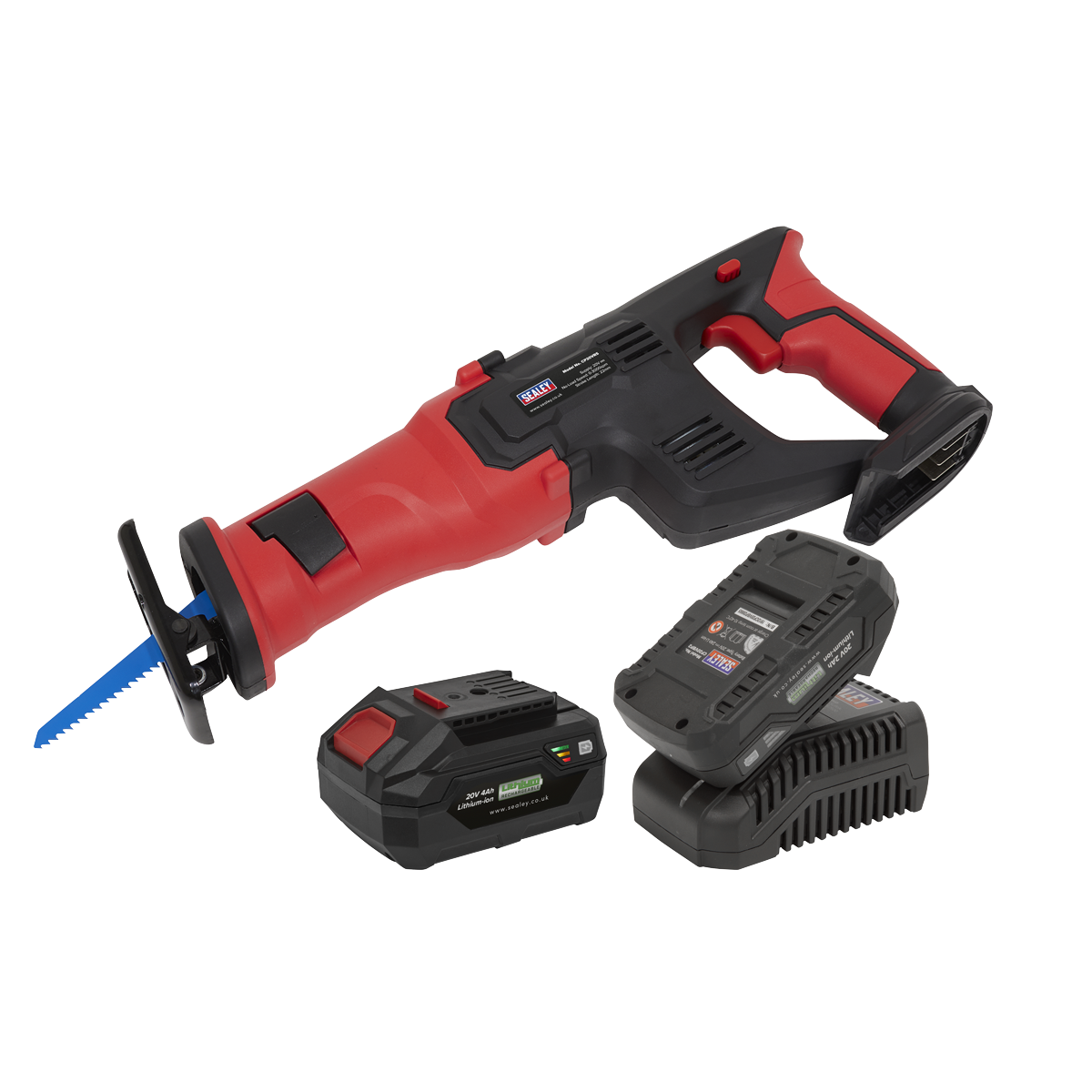 Sealey CP20VRSKIT SV20 Series Cordless Reciprocating Saw 20V - 2 Batteries - additional view 3