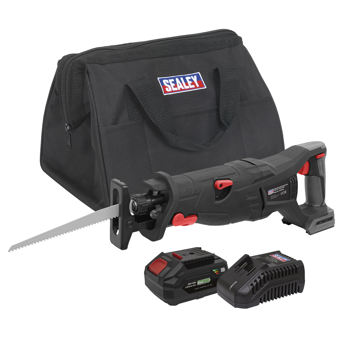 Sealey CP20VRSXKIT1 Premier SV20 Series Brushless Cordless Reciprocating Saw 20V 4Ah Kit