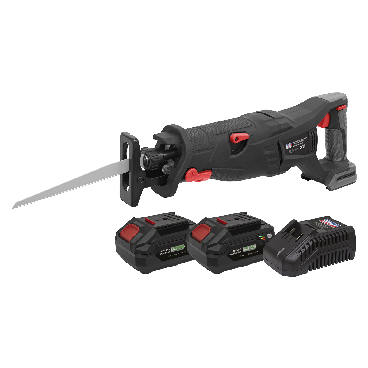 Sealey CP20VRSXKIT Premier SV20 Series Brushless Cordless Reciprocating Saw 20V 4Ah Kit - 2 Batteries - additional view 3