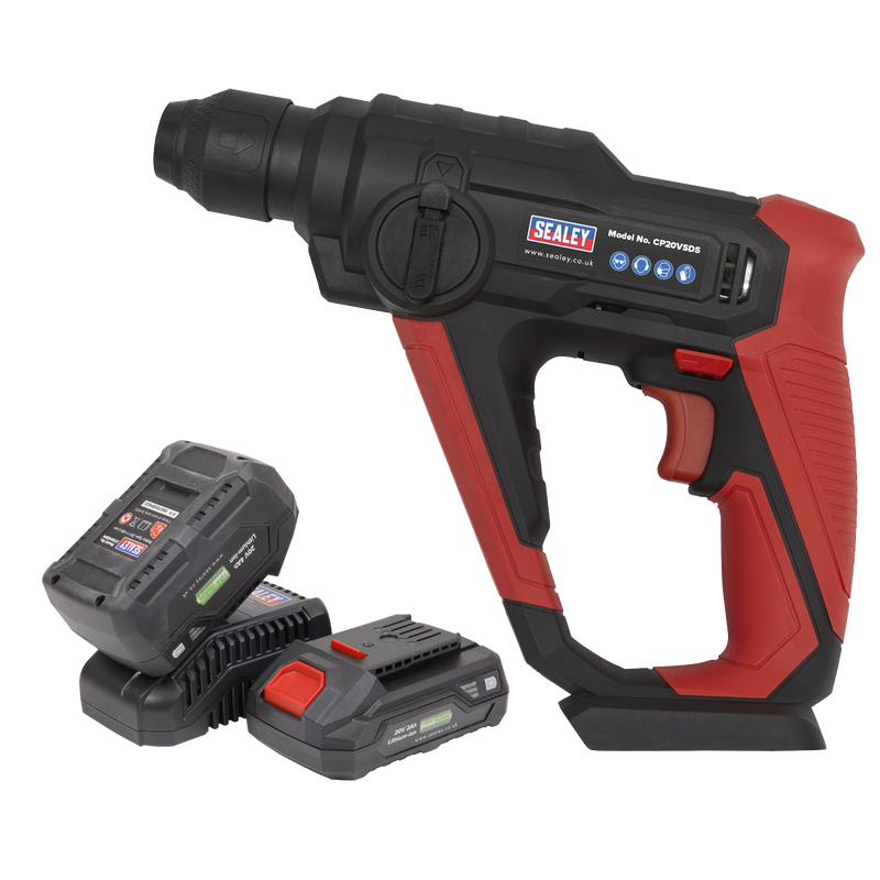 Sealey CP20VSDSKIT SV20 Series SDS Plus Cordless Rotary Hammer Drill Kit 20V - 2 Batteries - additional view 3