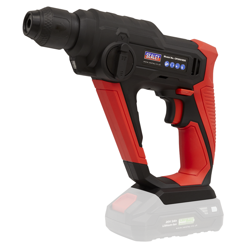 Sealey CP20VSDSKIT SV20 Series SDS Plus Cordless Rotary Hammer Drill Kit 20V - 2 Batteries - additional view 4