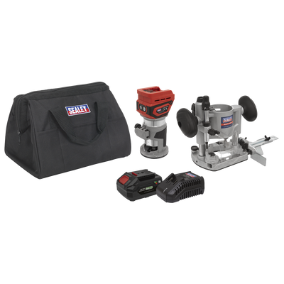 Sealey CP20VTRKIT1 SV20 Series Cordless Trimming Router Kit 20V 4Ah
