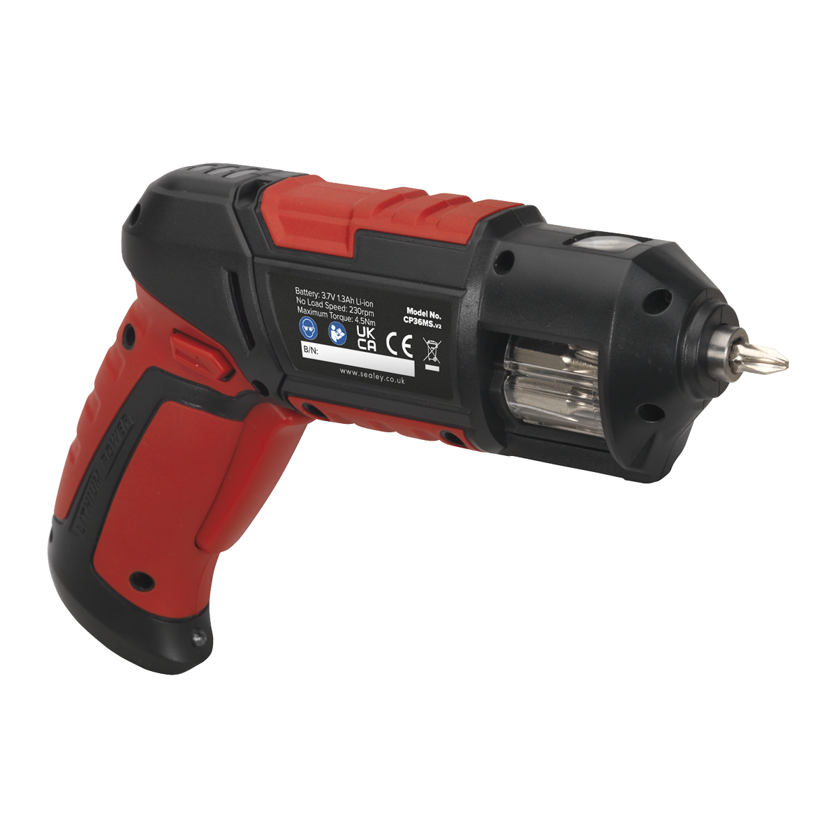 Sealey CP36MS Cordless Quick Select Screwdriver 3.7V 14pc - additional view 2