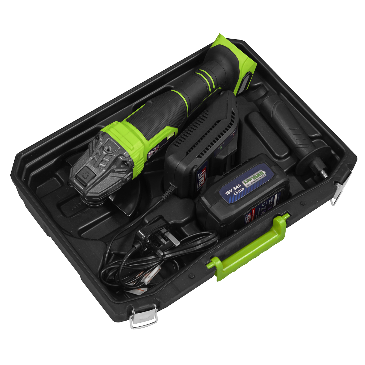 Sealey CP401LIHV 115mm Cordless Angle Grinder 18V 3Ah - Green - additional view 9