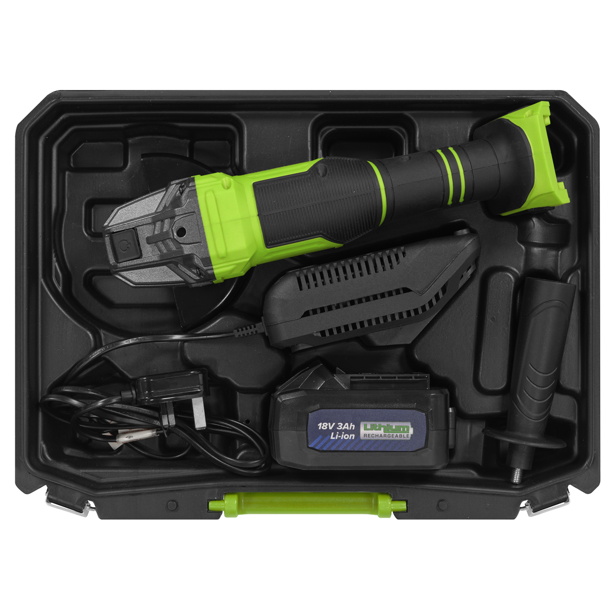 Sealey CP401LIHV 115mm Cordless Angle Grinder 18V 3Ah - Green - additional view 12